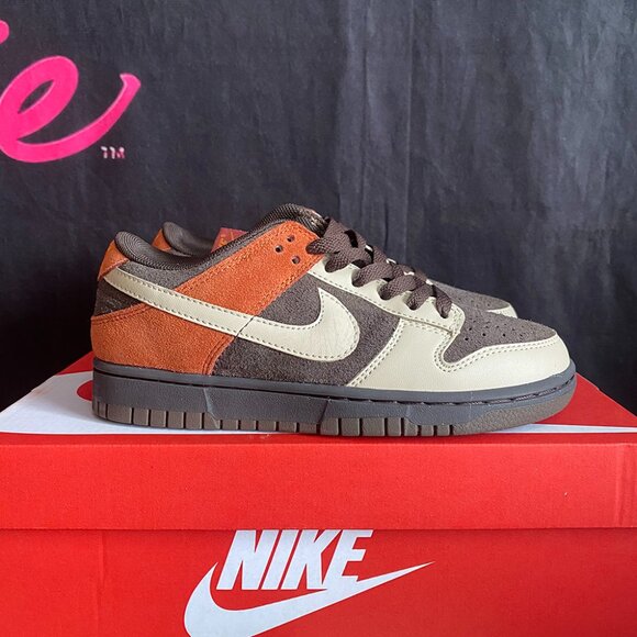 Nike Dunk Low Velvet Brown And Rugged Orange Sneakers